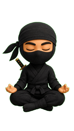 Ninja meditating