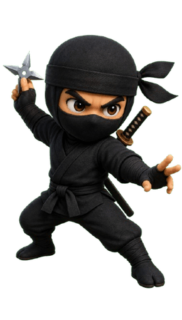 Ninja with shuriken
